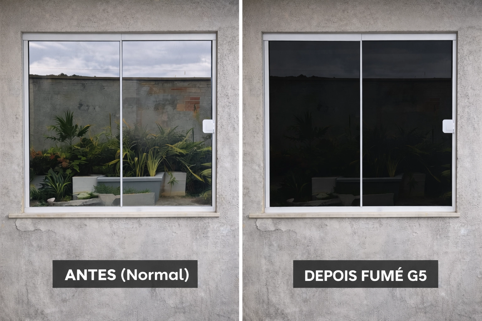 Aplicação da película Fumê G5 na residencia