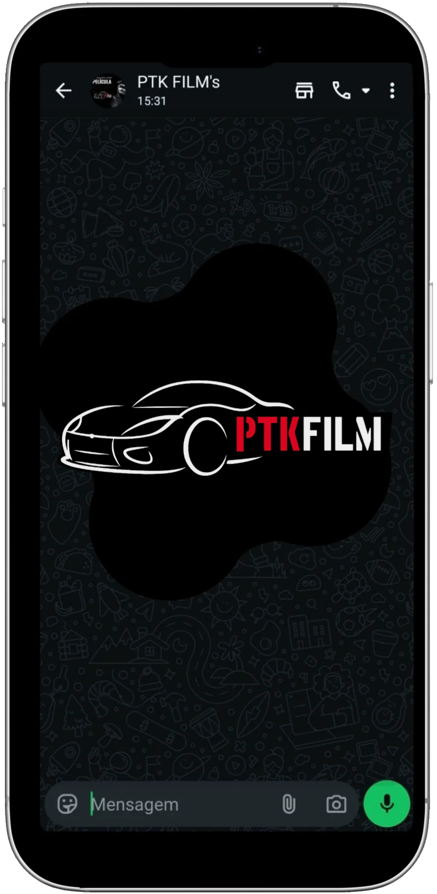 Canais de atendimento PTK Film - WhatsApp, Instagram e Facebook